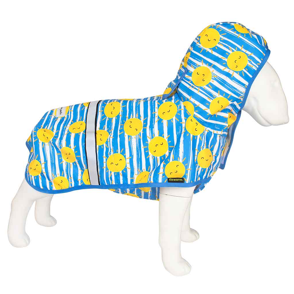 Cute Striped Sun Raincoat for Dog - Fitwarm Dog Clothes