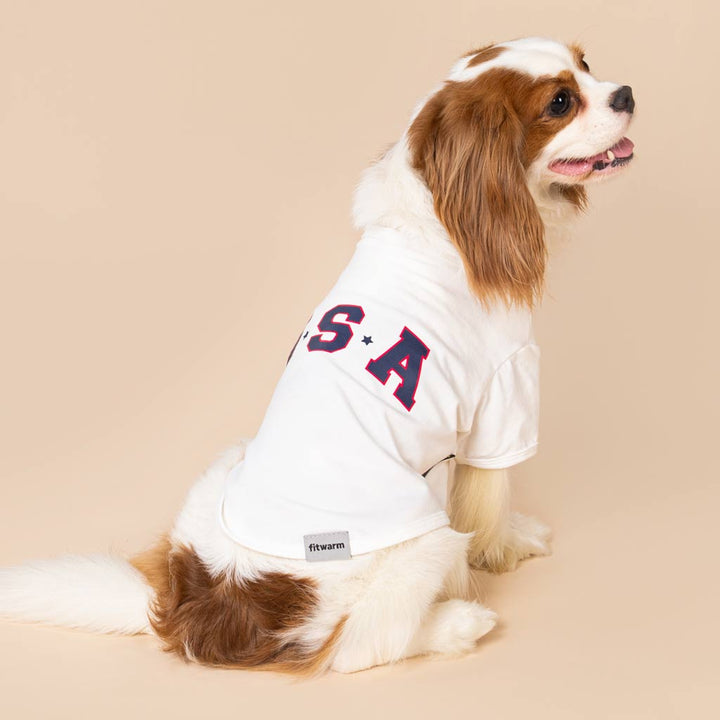 Patriotic Dog Shirt for King Charles Spaniel - Fitwarm Dog Clothes