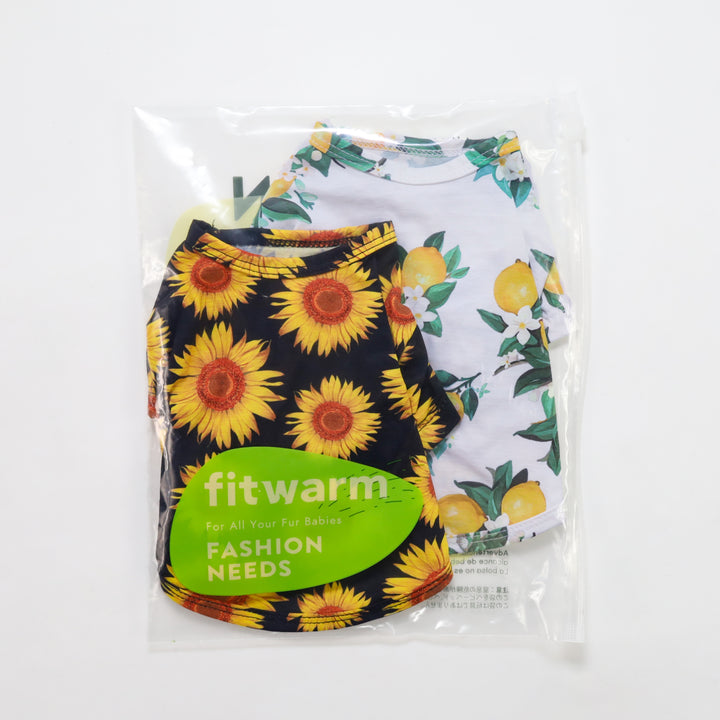 2-Pack Sunflower and Lemon dog clothing