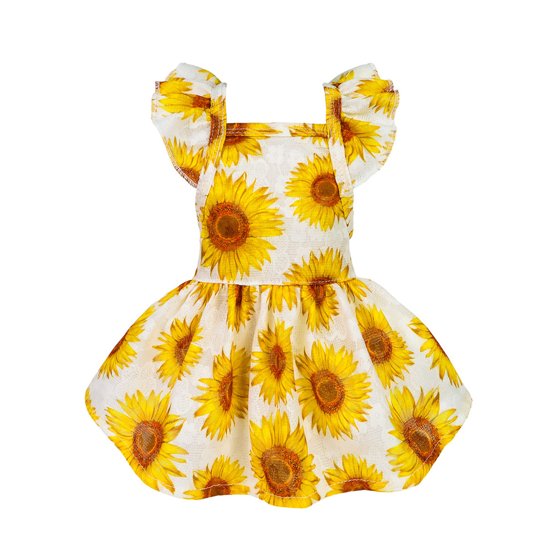 White Sunflower Dog Dress White Sunflower Dog Dress