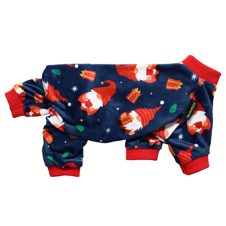 Christmas Dog Pajamas with Santa and Gifts Print - Fitwarm Dog Clothes