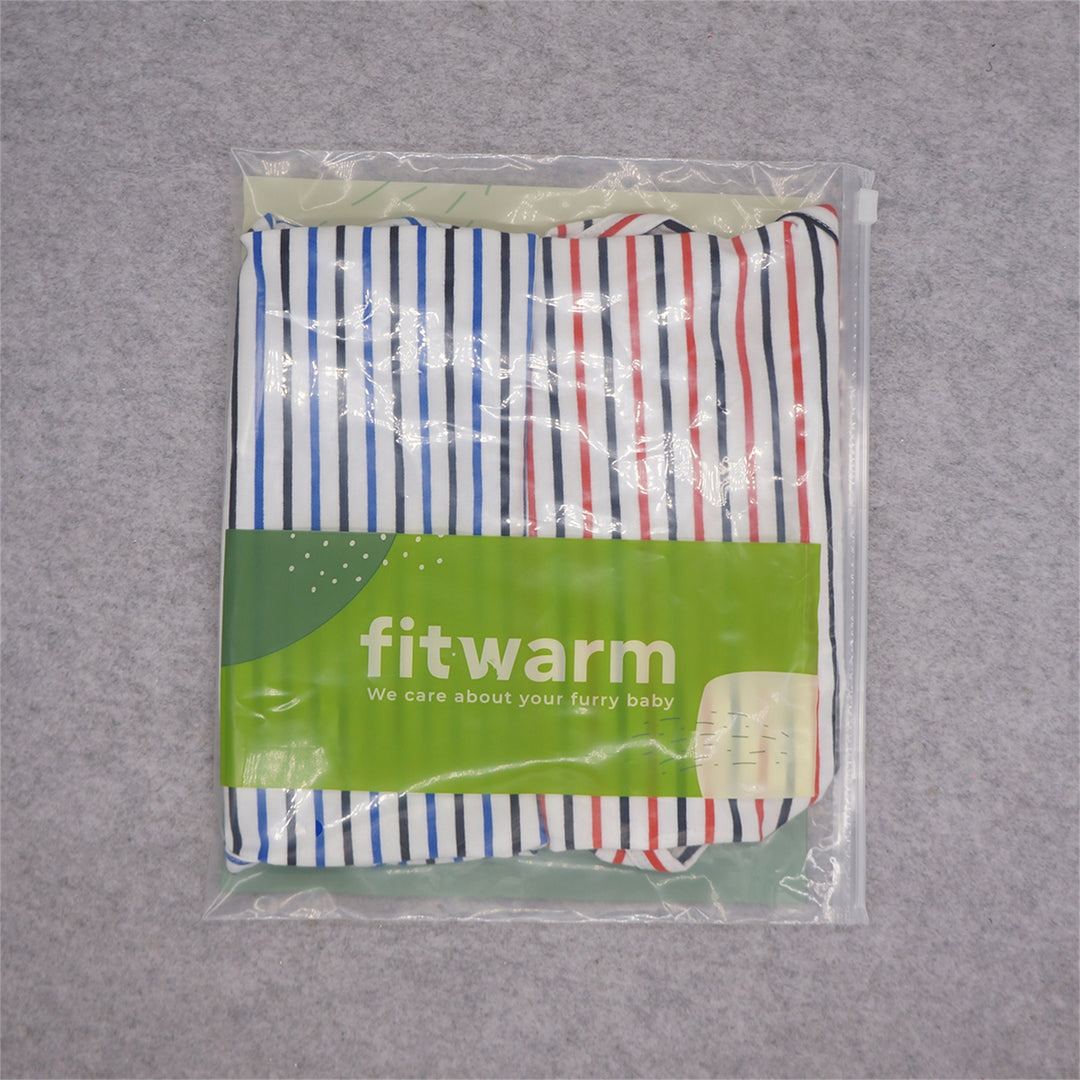 Red and Blue Striped Dog Shirts - Fitwarm Dog Clothes