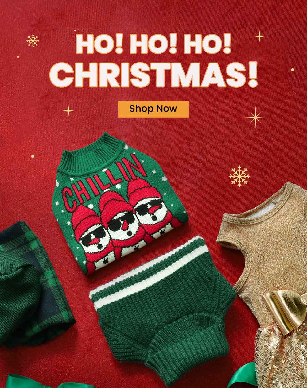 Dog Christmas Outfit - Dog Christmas Sweater, Pajamas & Dress - Fitwarm