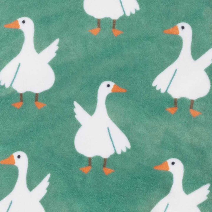 Funny duck prints on dog fleece pajamas