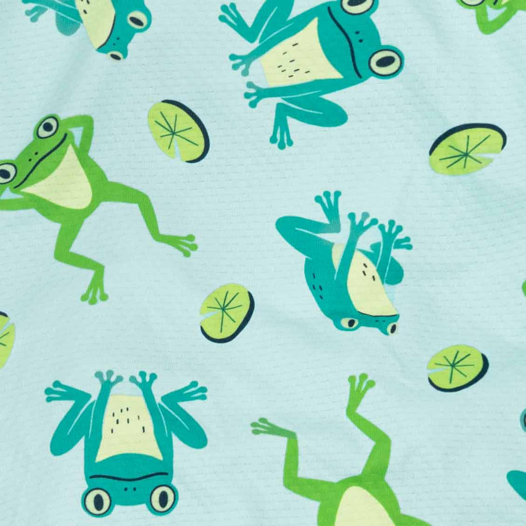 Frog and lotus leaf prints of dog uv onesie