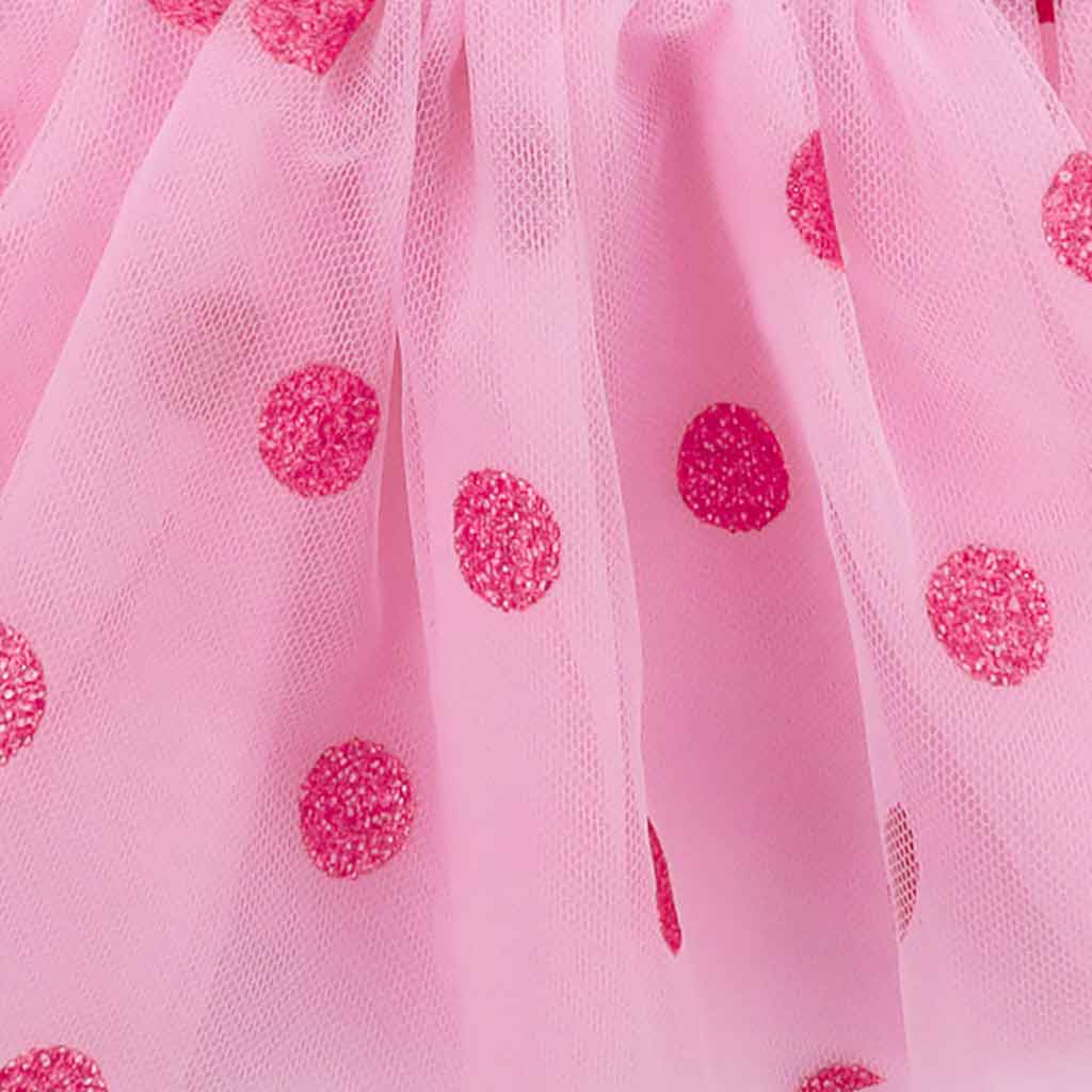 Pink Polka Dot Dog Dress and Bowknot - Fitwarm Dog Clothes