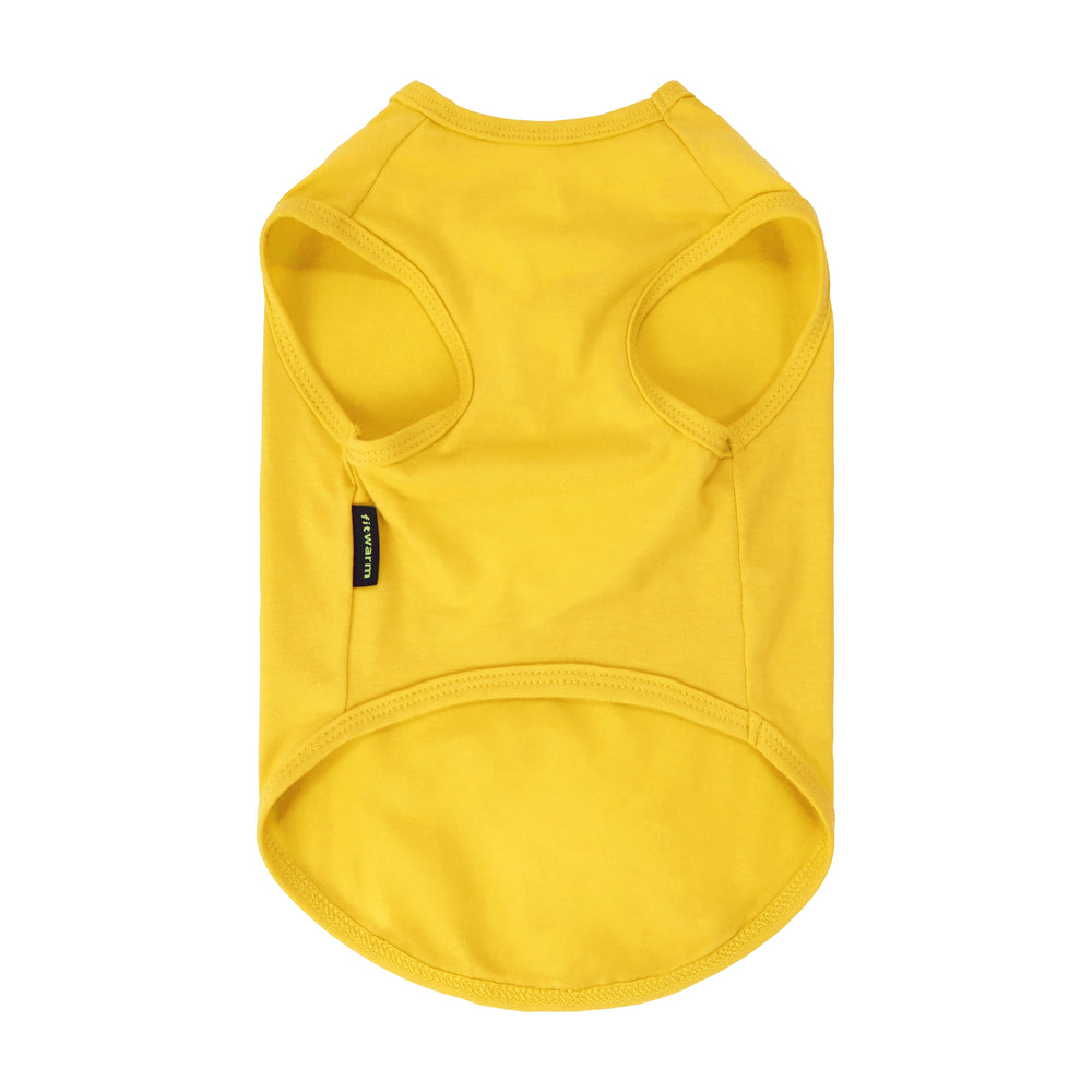Yellow shirt for dog on a white background