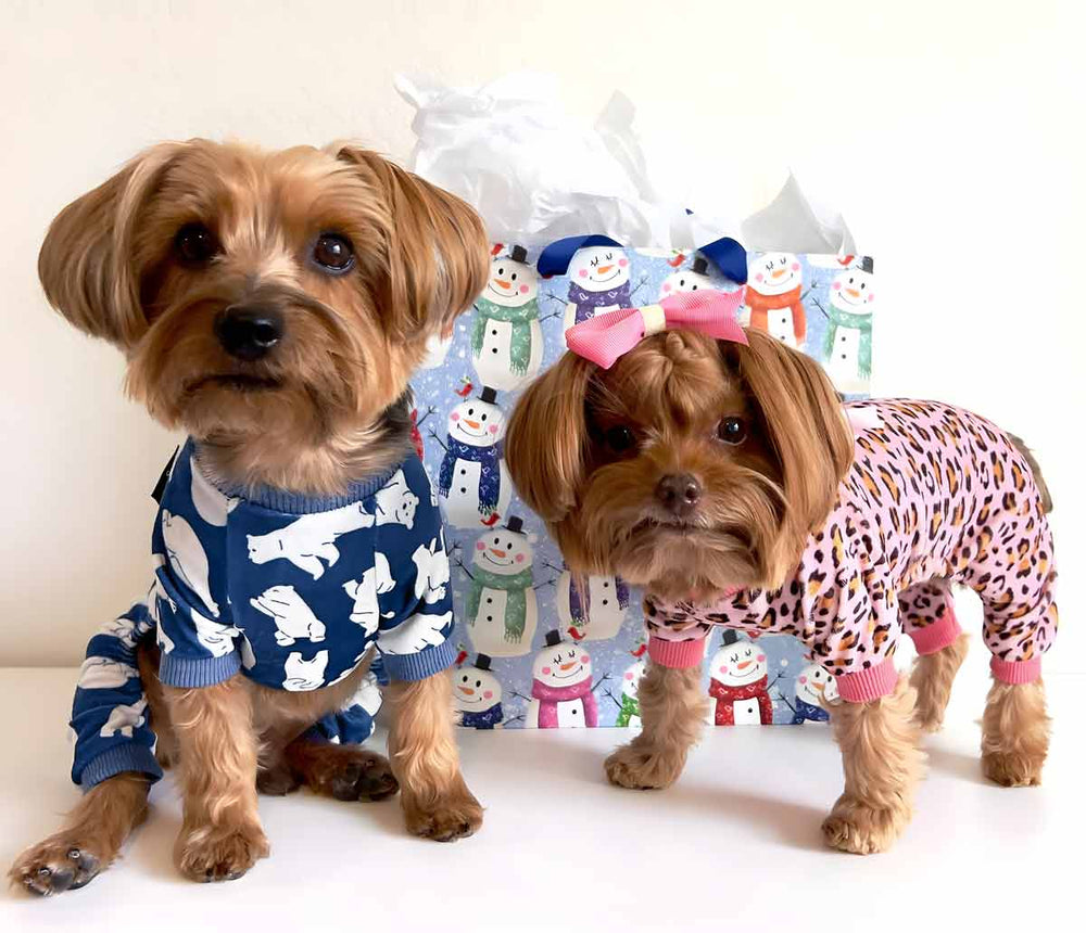 Yorkies in Funny Animal Dog Pajamas - Fitwarm Dog Clothes