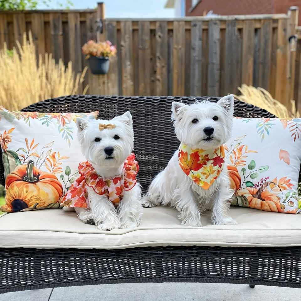 Fall Maple Ruffle Dog Dress | Autumn Colors & Comfort XX-small Fall Maple Ruffle Dog Dress | Autumn Colors & Comfort XX-small