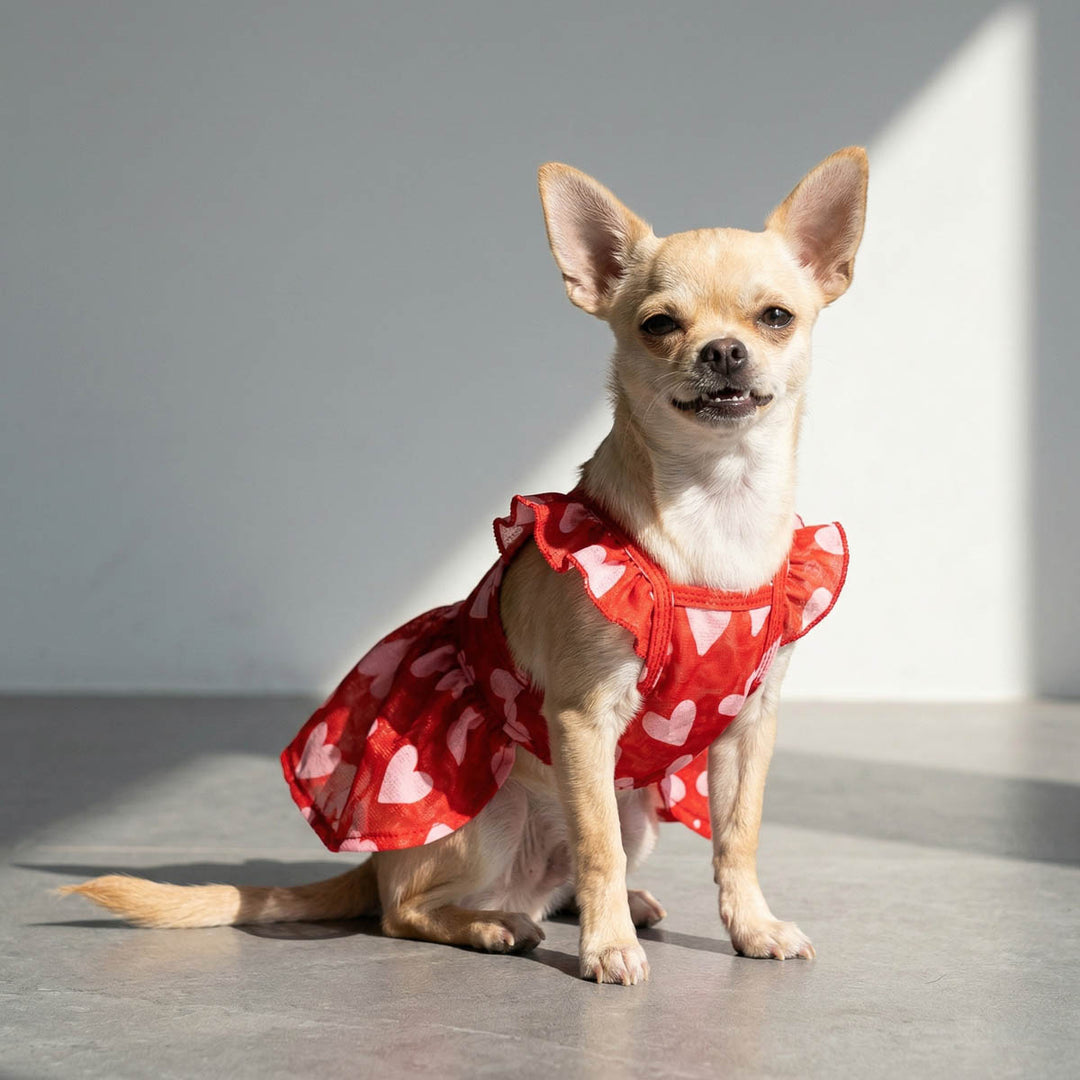 Sweet Heart Dog Dress | Adorable Princess Style