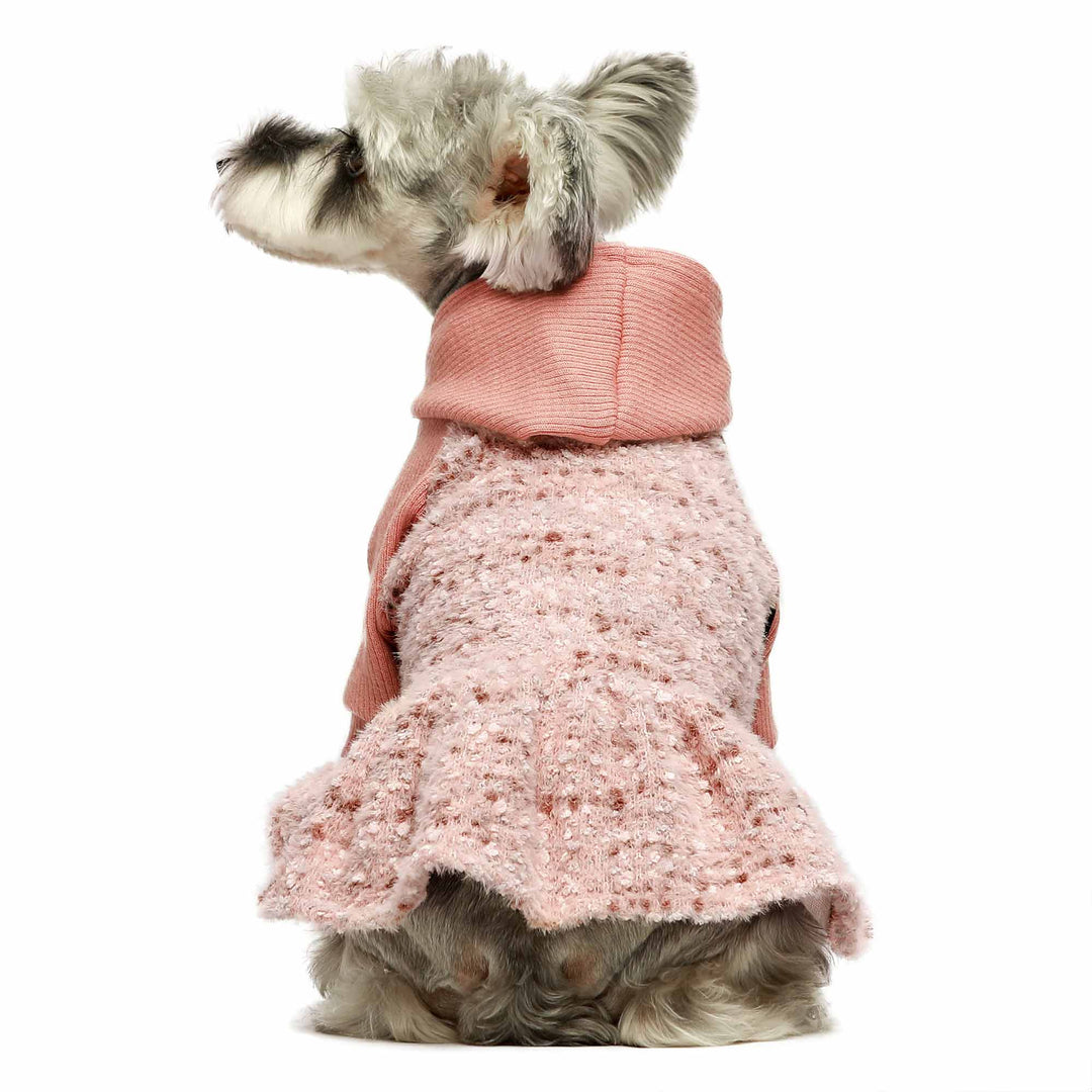 Fuzzy Dog Hoodie Dress