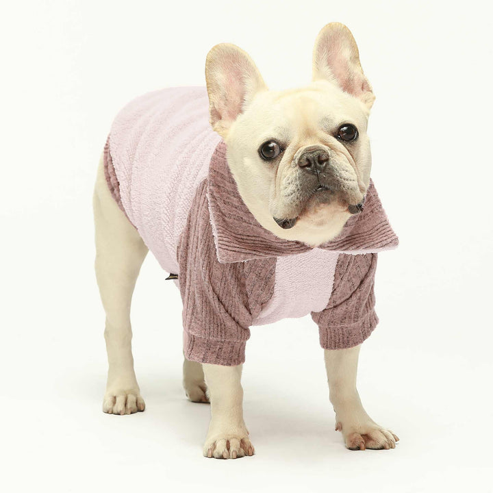 Lapel Collar Fleece clothing for frenchies