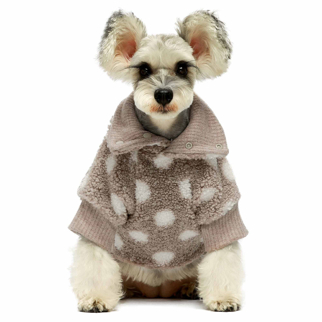 Sherpa Polka Dot Dog Sweater