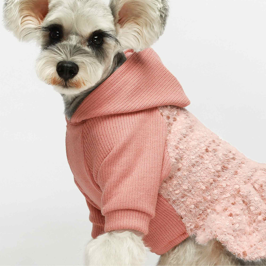 Fuzzy Hooded dog clothing
