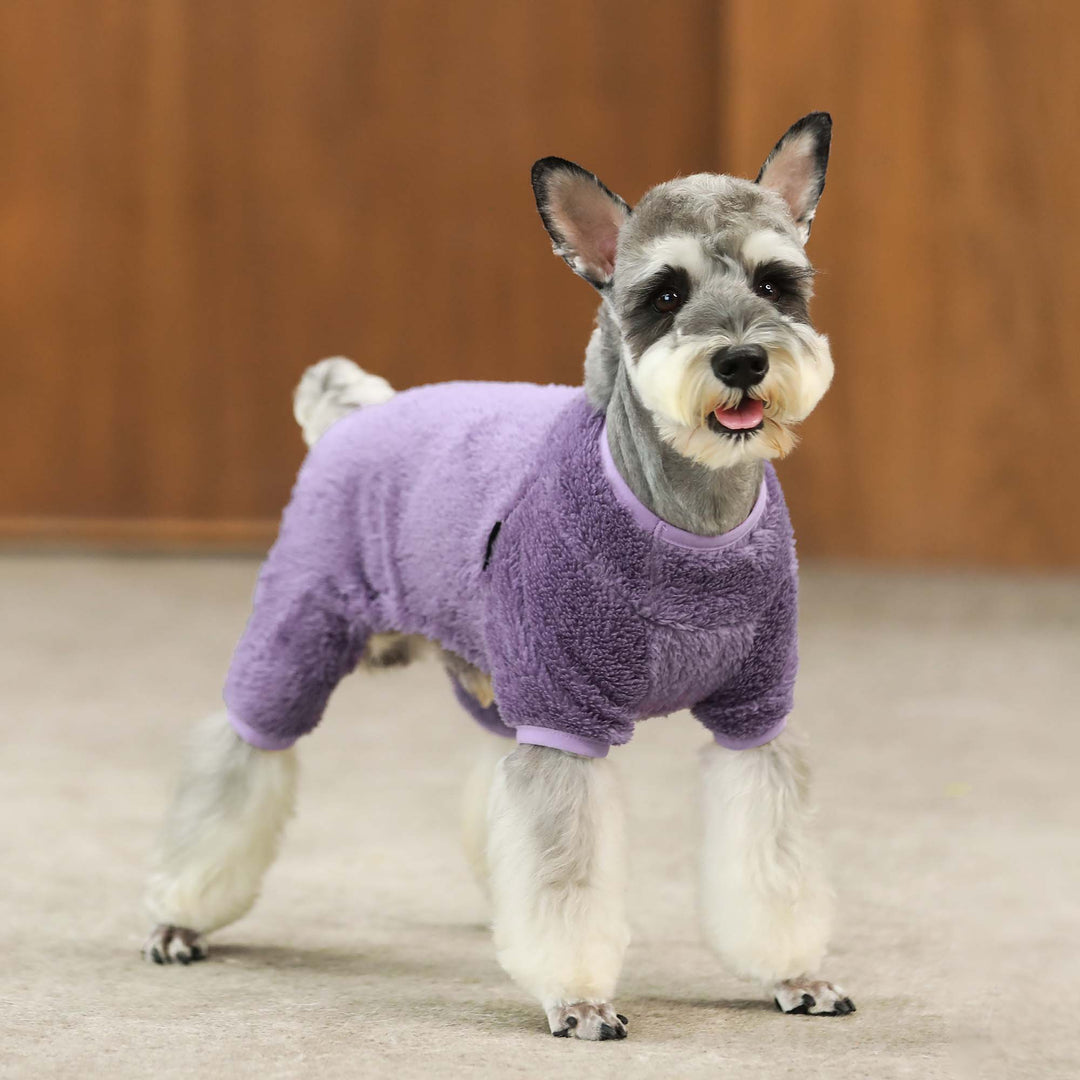 Fuzzy Velvet dog onesie