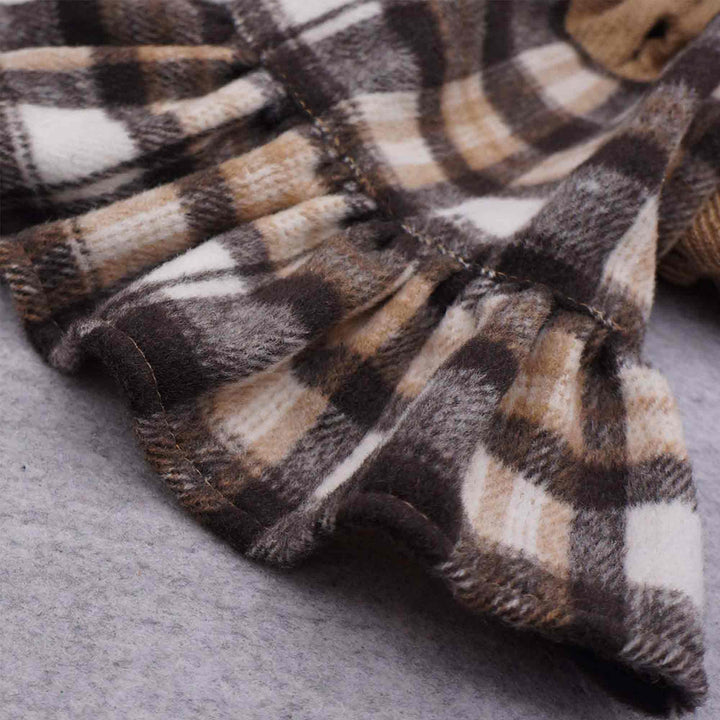 Plaid Hooded clothes for dogs