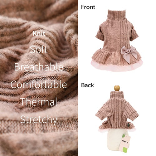 Turtleneck Knitted Tulle small dog clothes