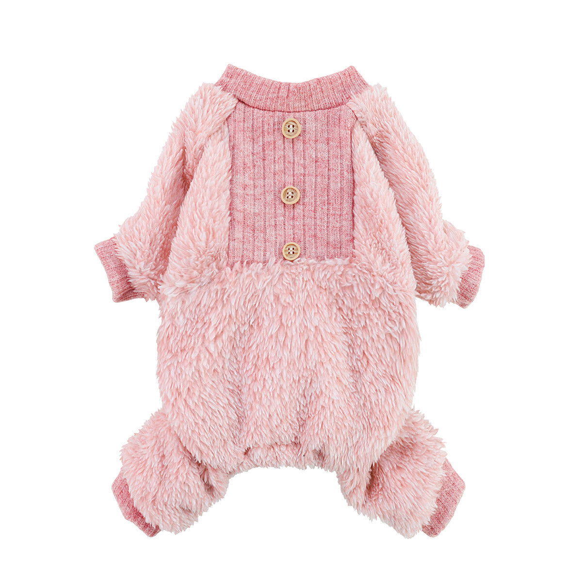 Fuzzy Dog Pajamas Pink & Green | Cozy Sleepwear for Pets – Fitwarm