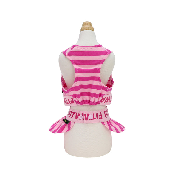 Pink Striped 2 Piece Dog clothes