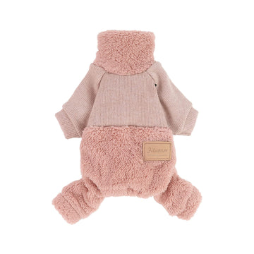 Turtleneck Fuzzy Dog Clothes Pink - Fitwarm