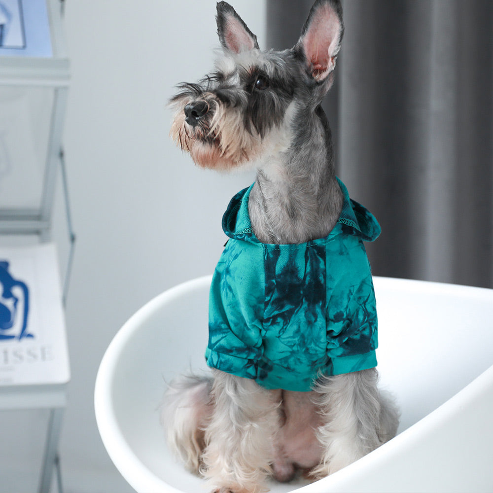 Tie Dye Dog Hoodie | Cozy Cotton Pullover for Pets – Fitwarm