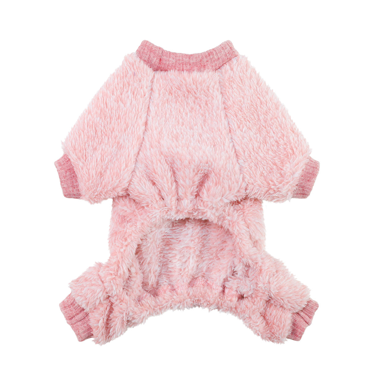 Fuzzy Hunde-Pyjama Mit Rollkragen – Warm, Weich & Gemütlich Für Große Hunde, Größe L In Rosa