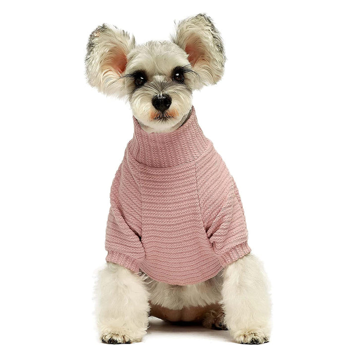 Twist Knit Pink dog apparel