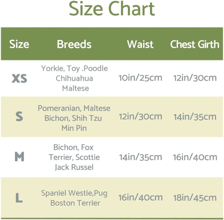 Fitwarm Size Chart