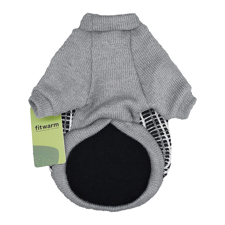 Knitwear Grey grids dog apparel