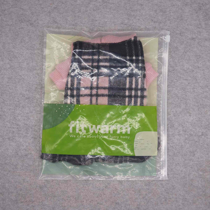 Plaid Hooded pet clothes