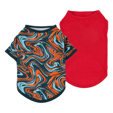 2-Pack Abstract Pigment Dog Clothes - Fitwarm