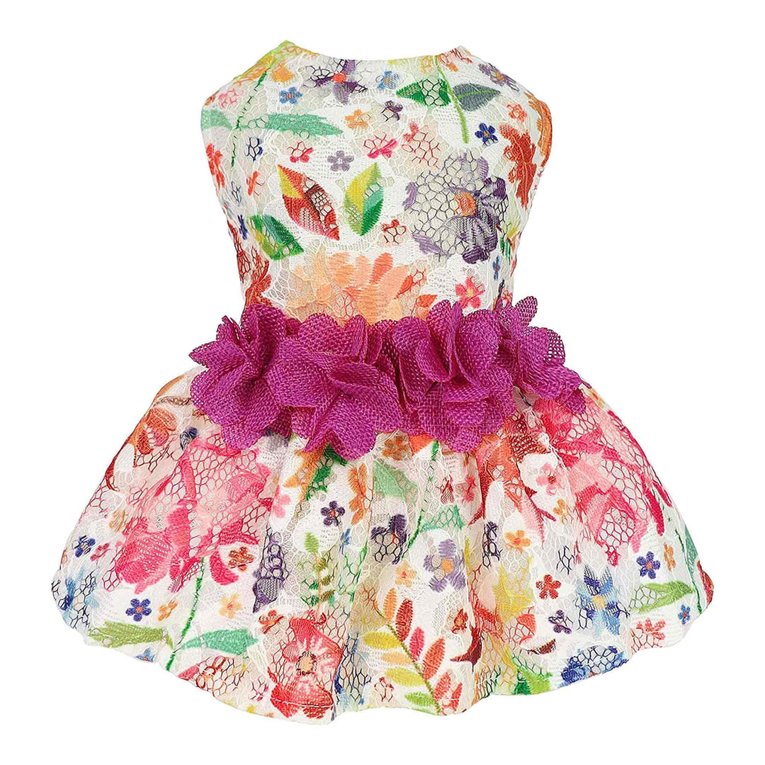 Bright Floral Tulle clothes for dogs