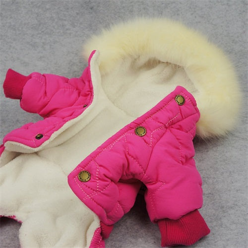 Pink Thck Dog Coat