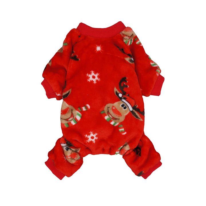 Reindeer Velvet Dog Christmas Clothes - Fitwarm