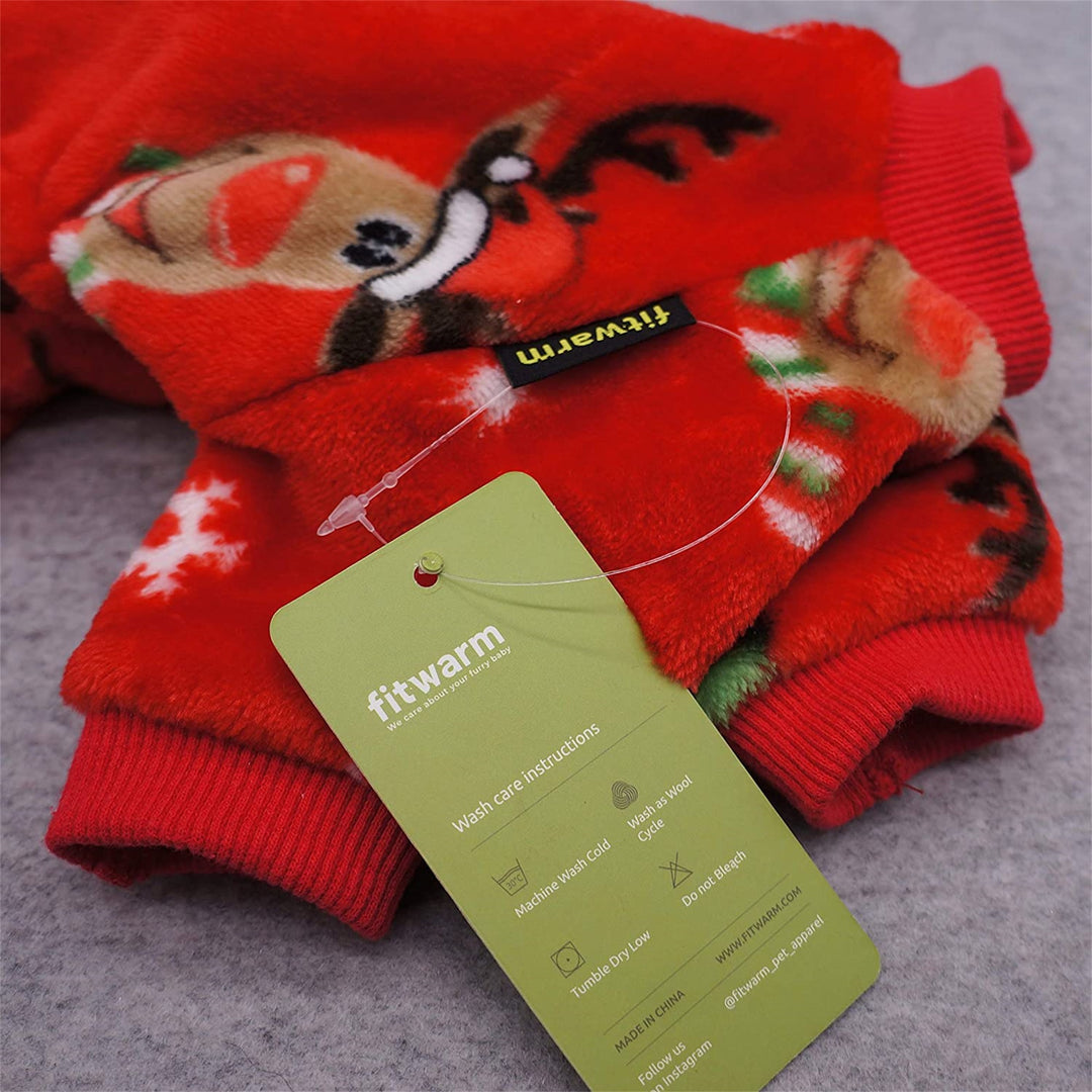 Reindeer Velvet Dog Christmas Pajamas