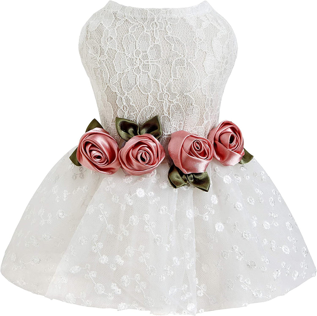 Rose Dog Clothes Wedding - Fitwarm