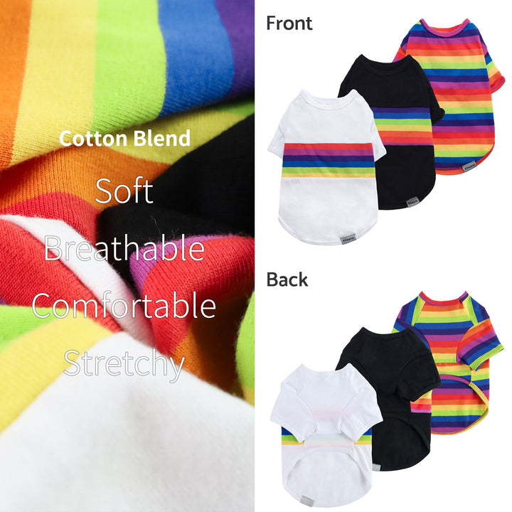 3 Pack Rainbow Striped shirt