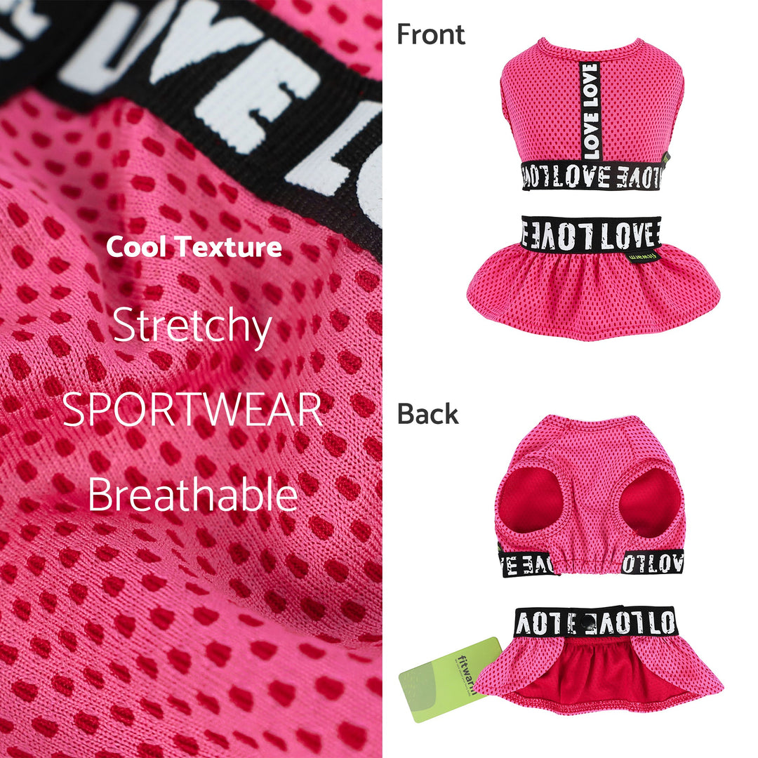 Hot Pink Athleisure 2 Piece clothes for dogs