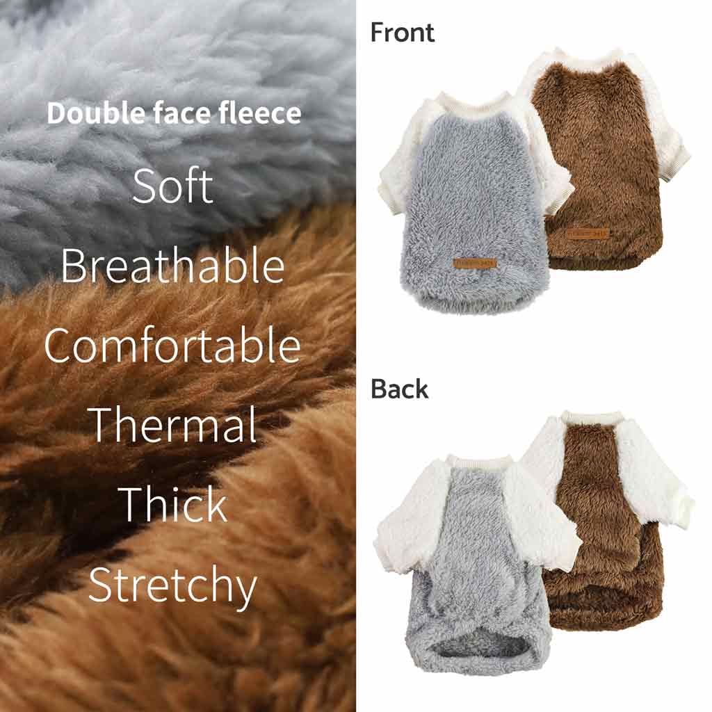 2 Pack Fleece dog clothing