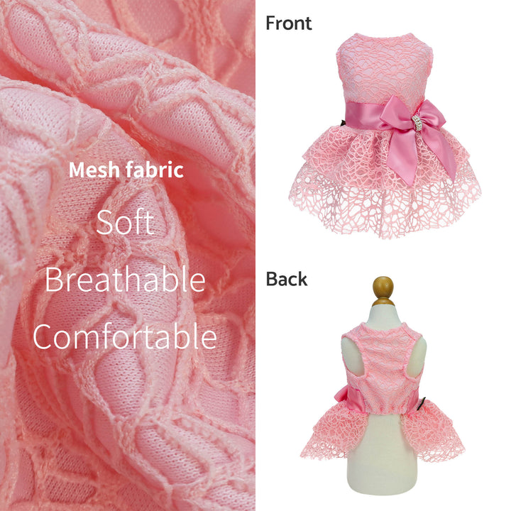 Fancy Tulle Pink pet clothes