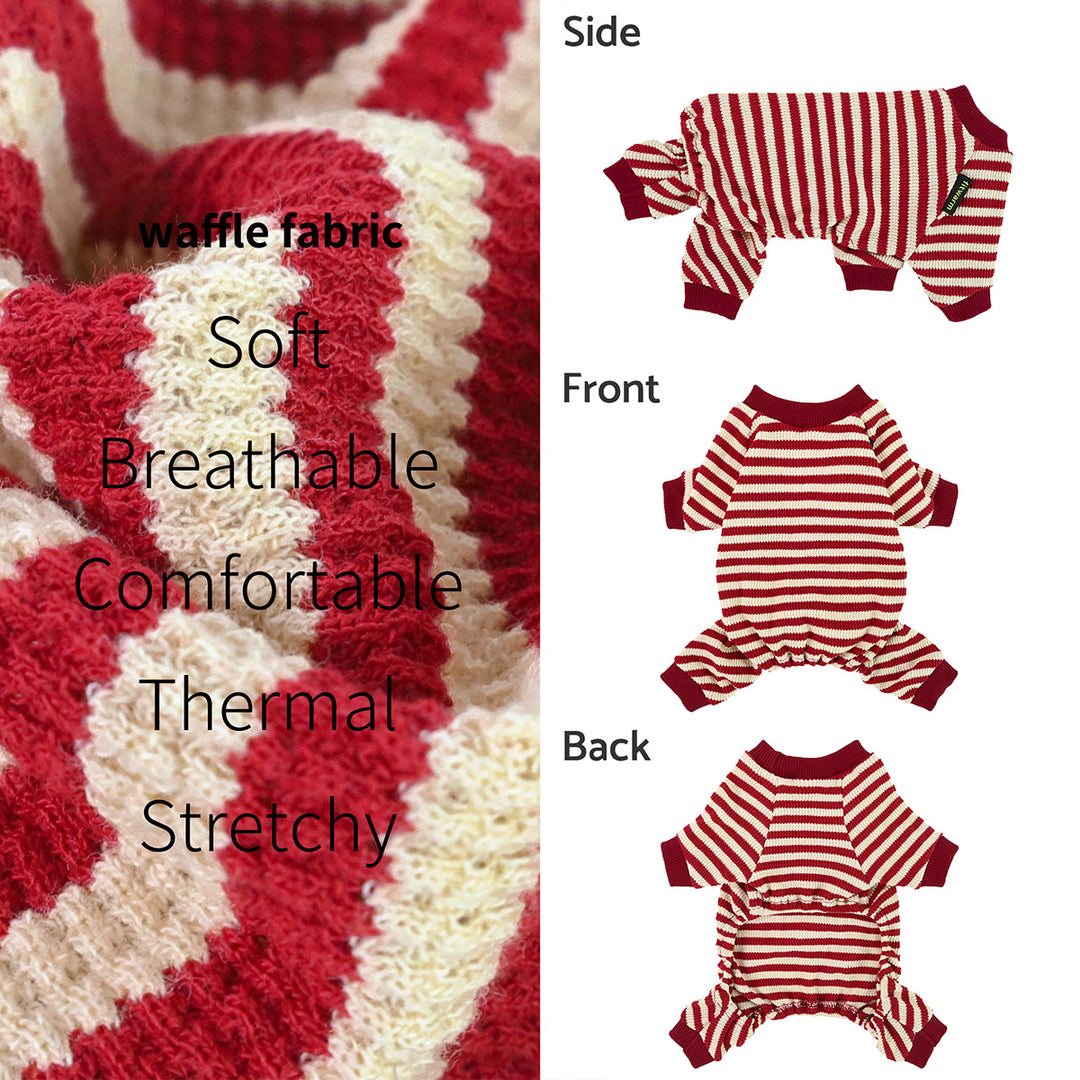 Waffle Striped pet clothes