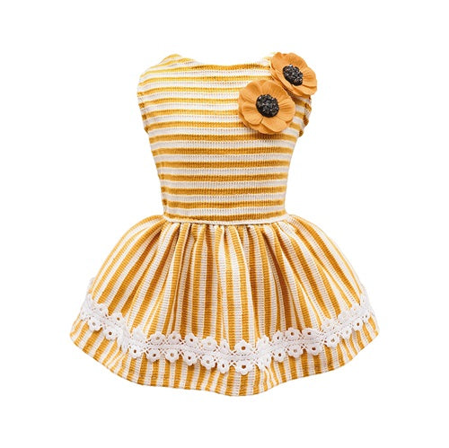 Yellow Stripe Dog Clothes - Fitwarm