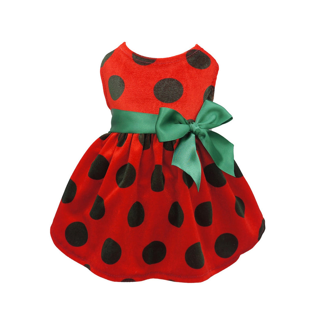 Christmas Polka Dot Dress | Adorable Outfit - Fitwarm XX-small Christmas Polka Dot Dress | Adorable Outfit - Fitwarm XX-small