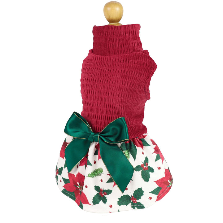 Mistletoe Floral Dog Christmas Dress