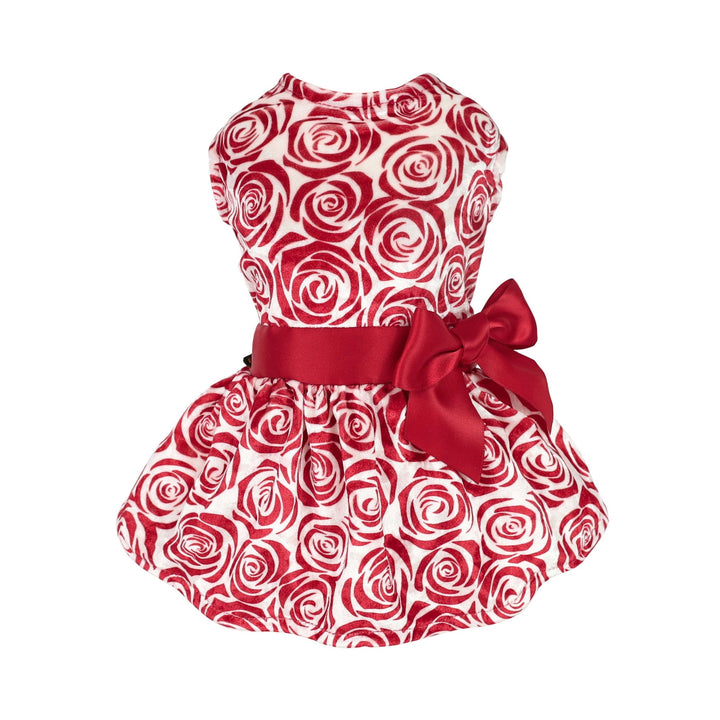 Red Full Rose Dog Clothes - Fitwarm