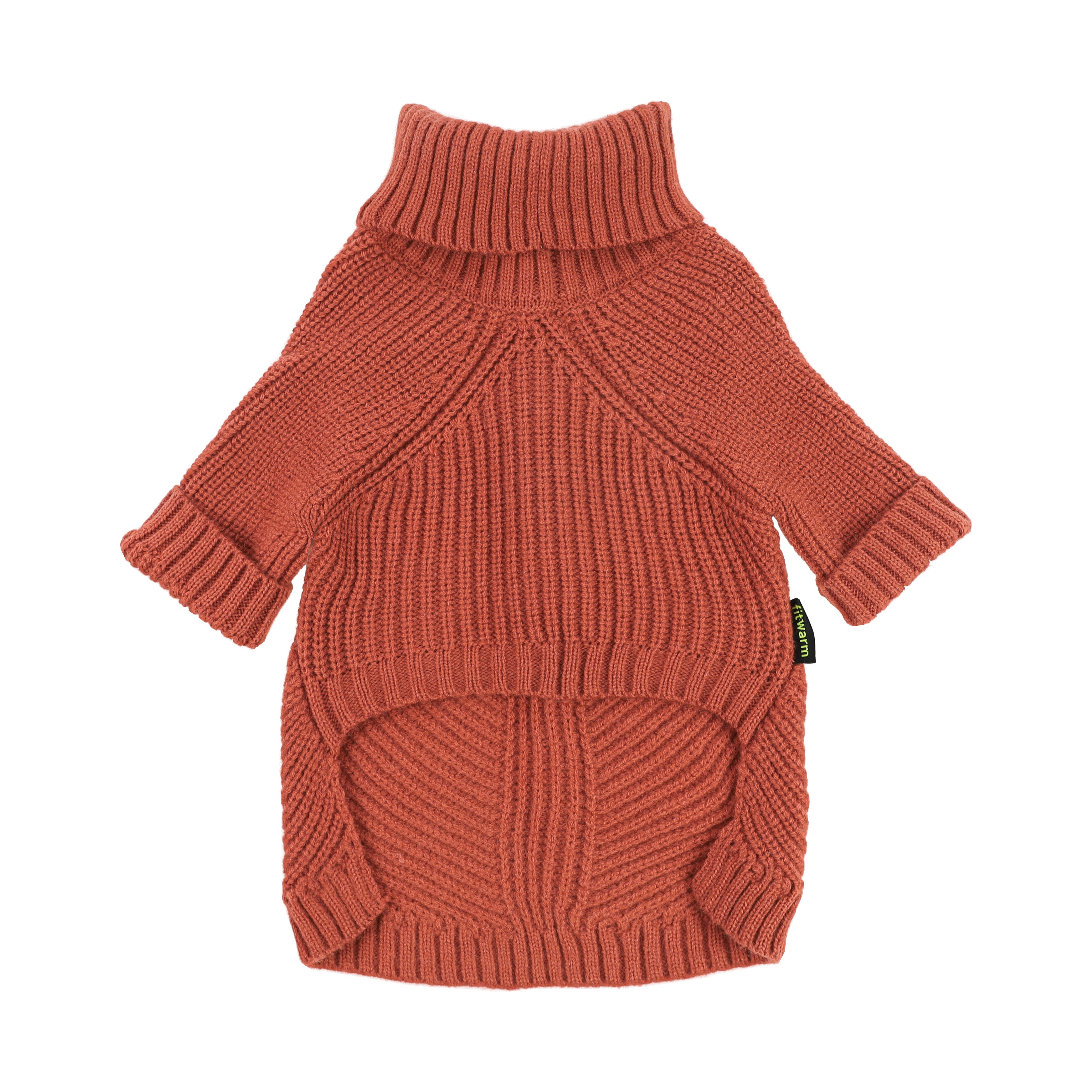 Rust Orange Turtleneck Dog Sweater | Cozy Knitted Pet Wear – Fitwarm