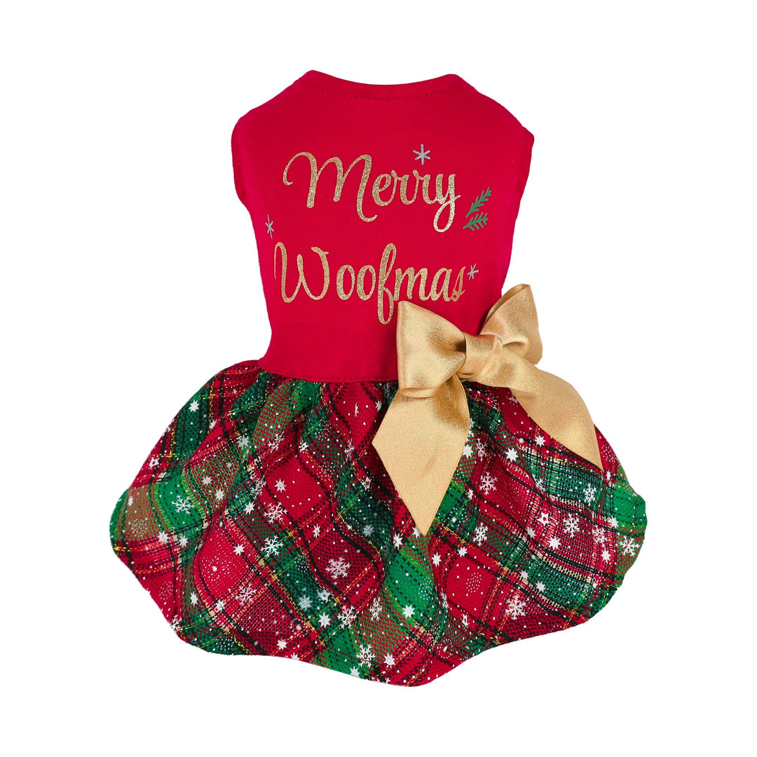 Woofmas Dog Dress | Red Christmas Pet Outfit Medium Woofmas Dog Dress | Red Christmas Pet Outfit Medium