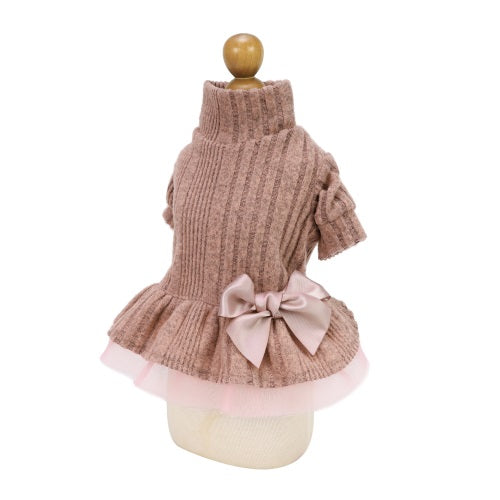 Turtleneck Knitted Tulle pet clothing