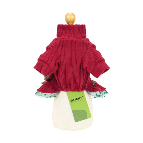 Christmas Turtleneck Knitted Tulle pet apparel