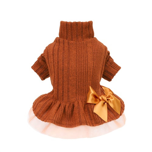 Turtleneck Knitted Tulle Dog Clothes - Fitwarm